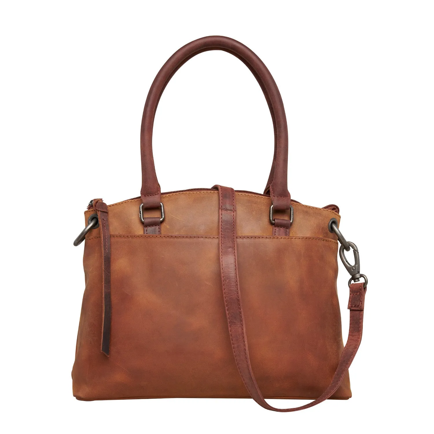 Whitely Leather Conceal Carry Lockable Crossbody Satchel