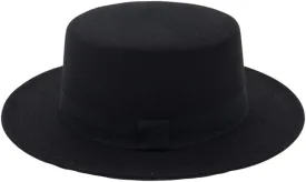 Wide Brim Fedora Hats for Women Dress Hats for Men Panama Hat Warm Flat Top Pork Pie Cap Panama Jazz Hat