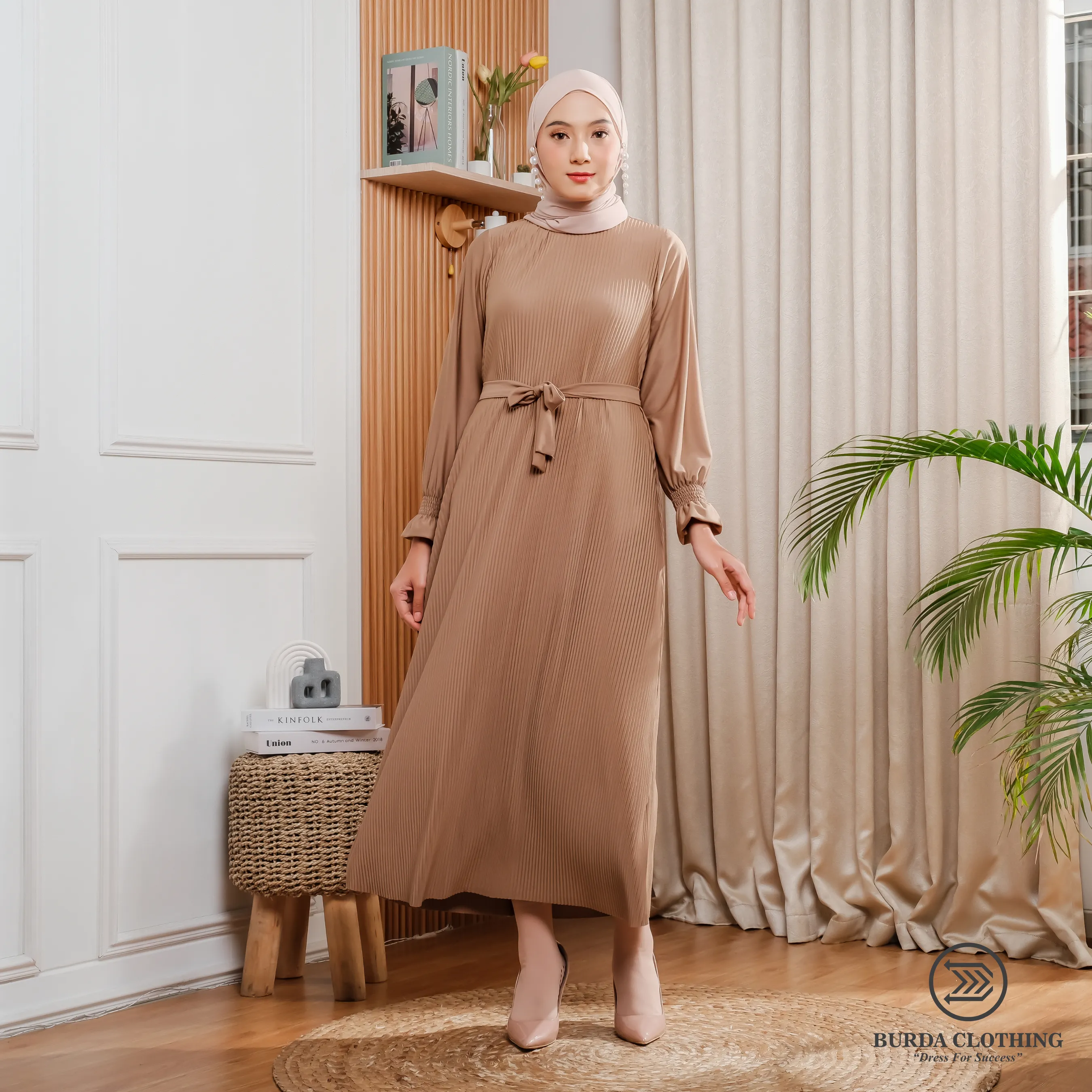 Women's Plain Dress Brown