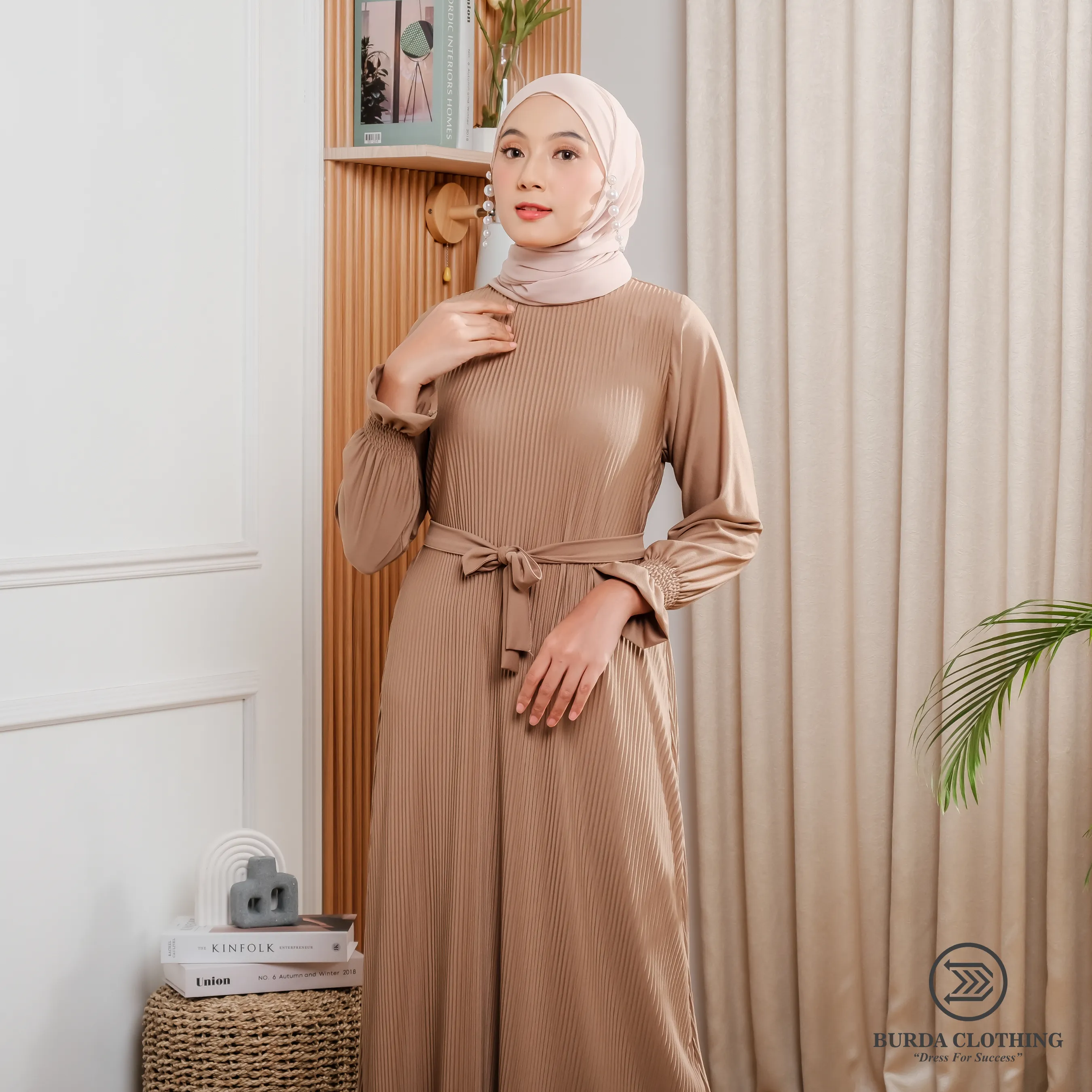 Women's Plain Dress Brown