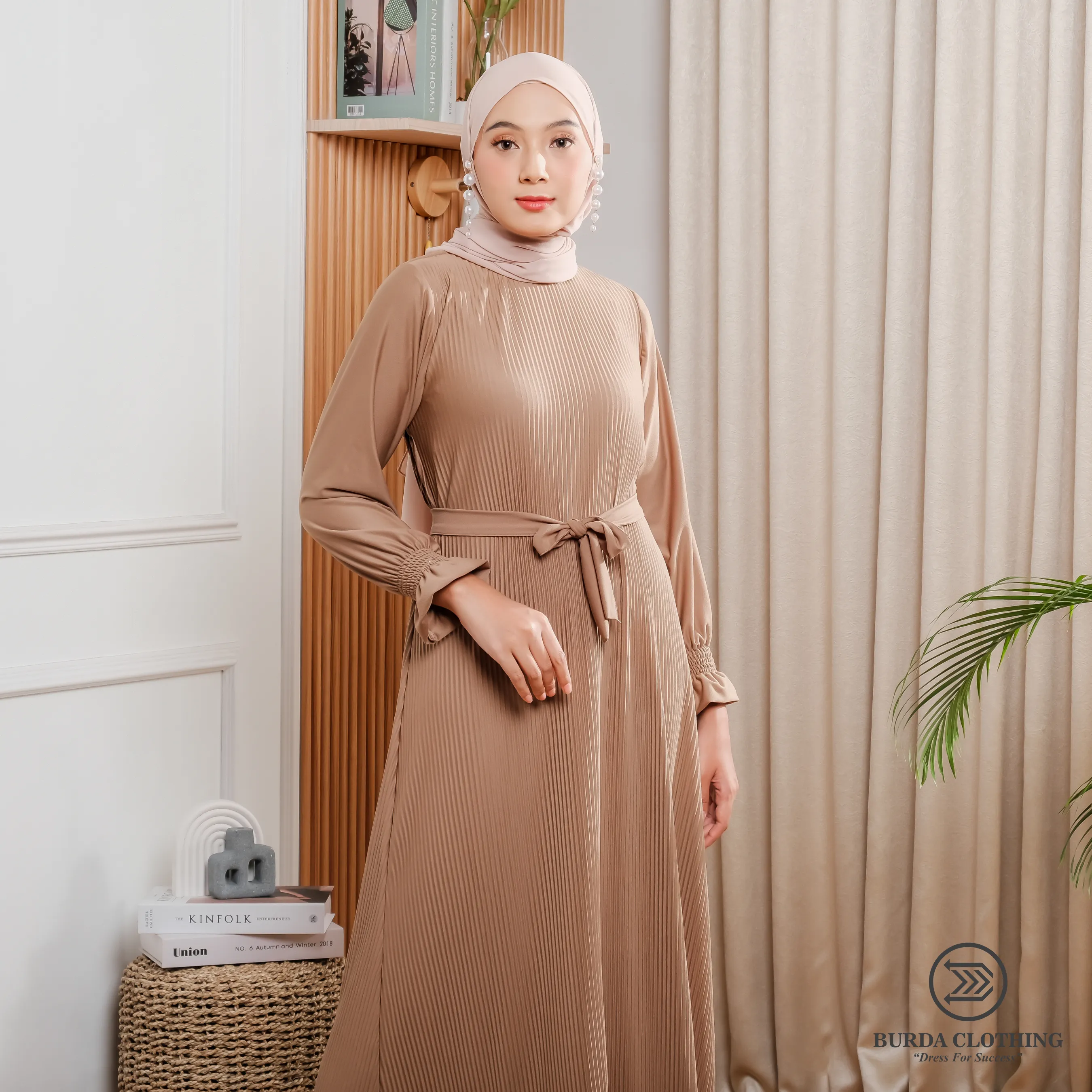 Women's Plain Dress Brown