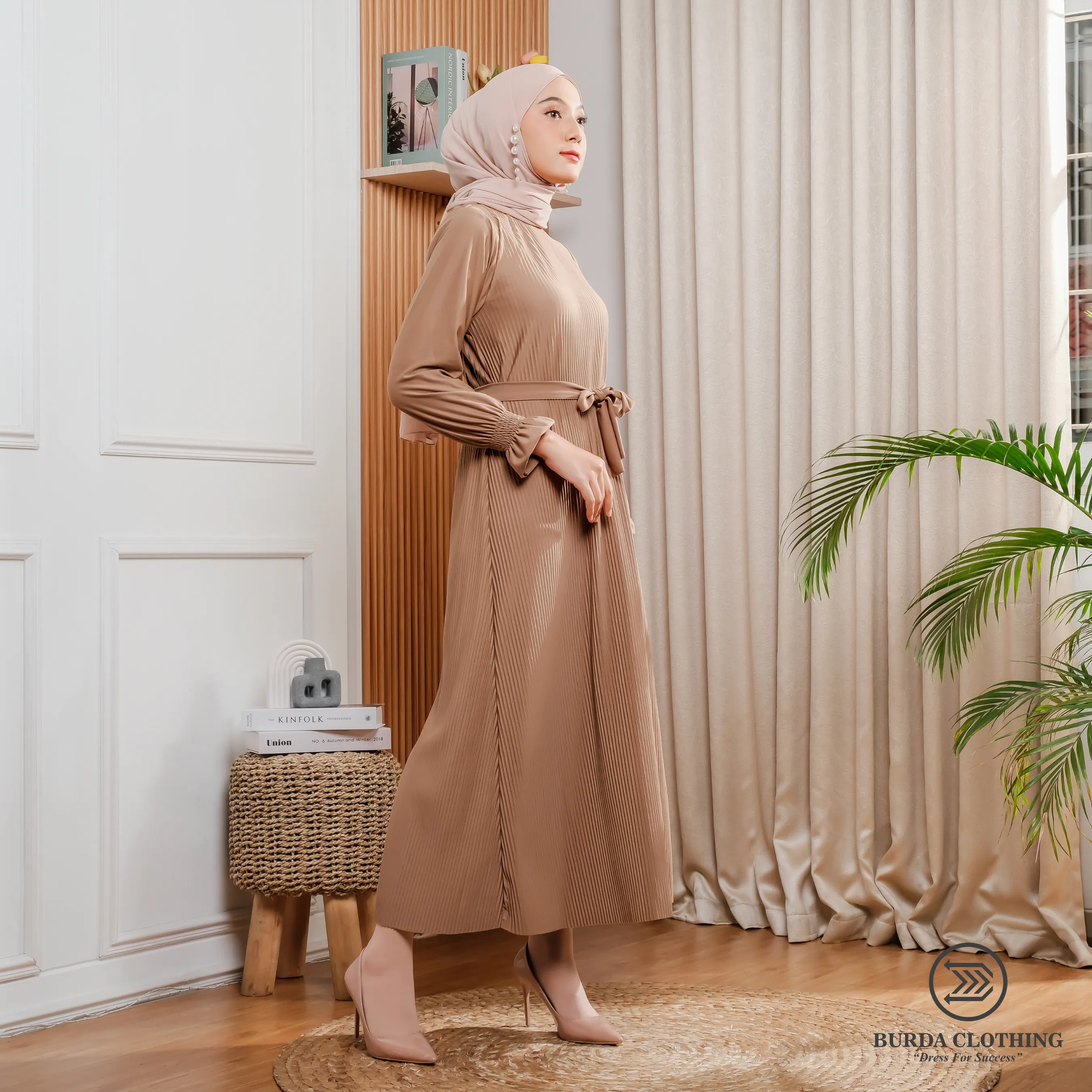 Women's Plain Dress Brown