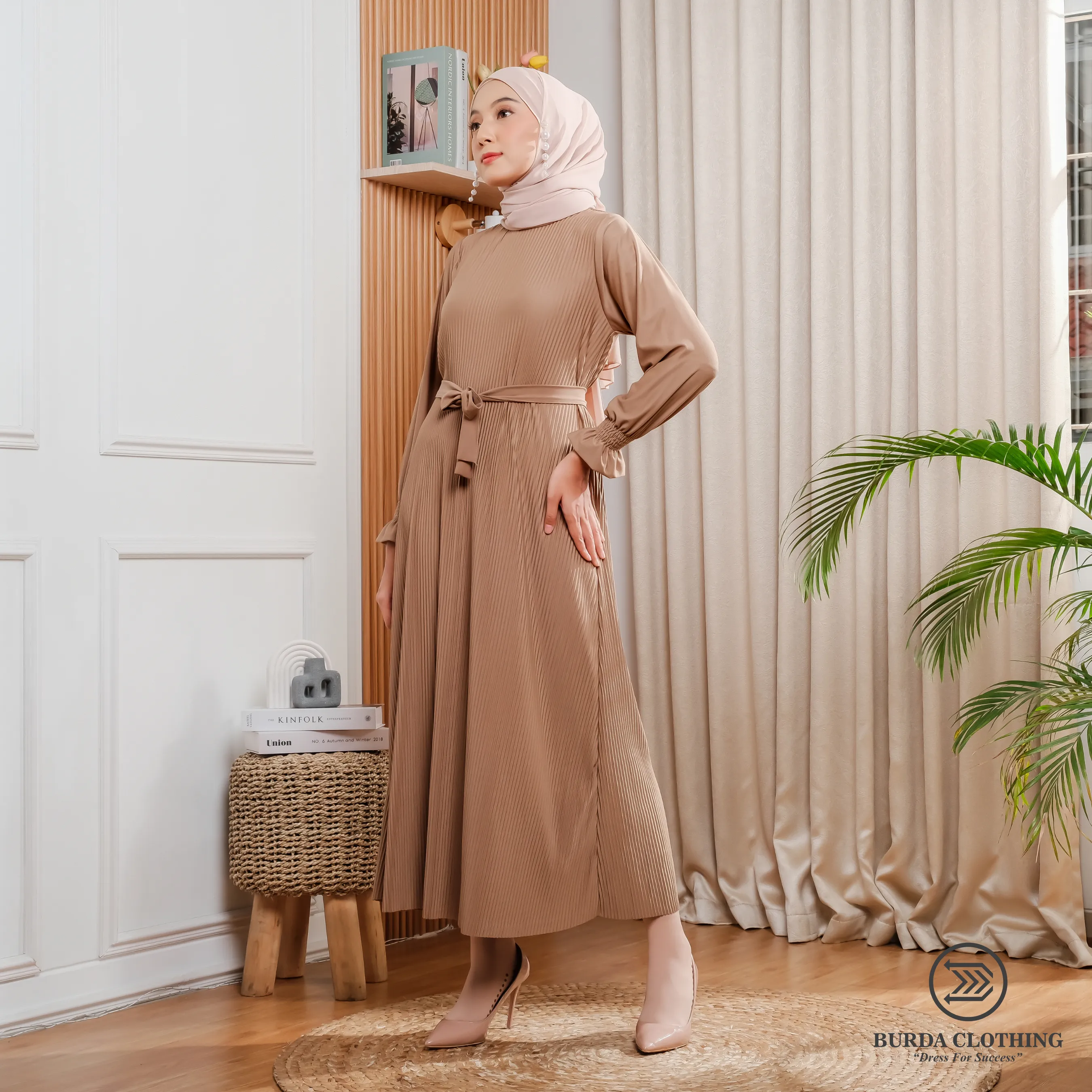 Women's Plain Dress Brown