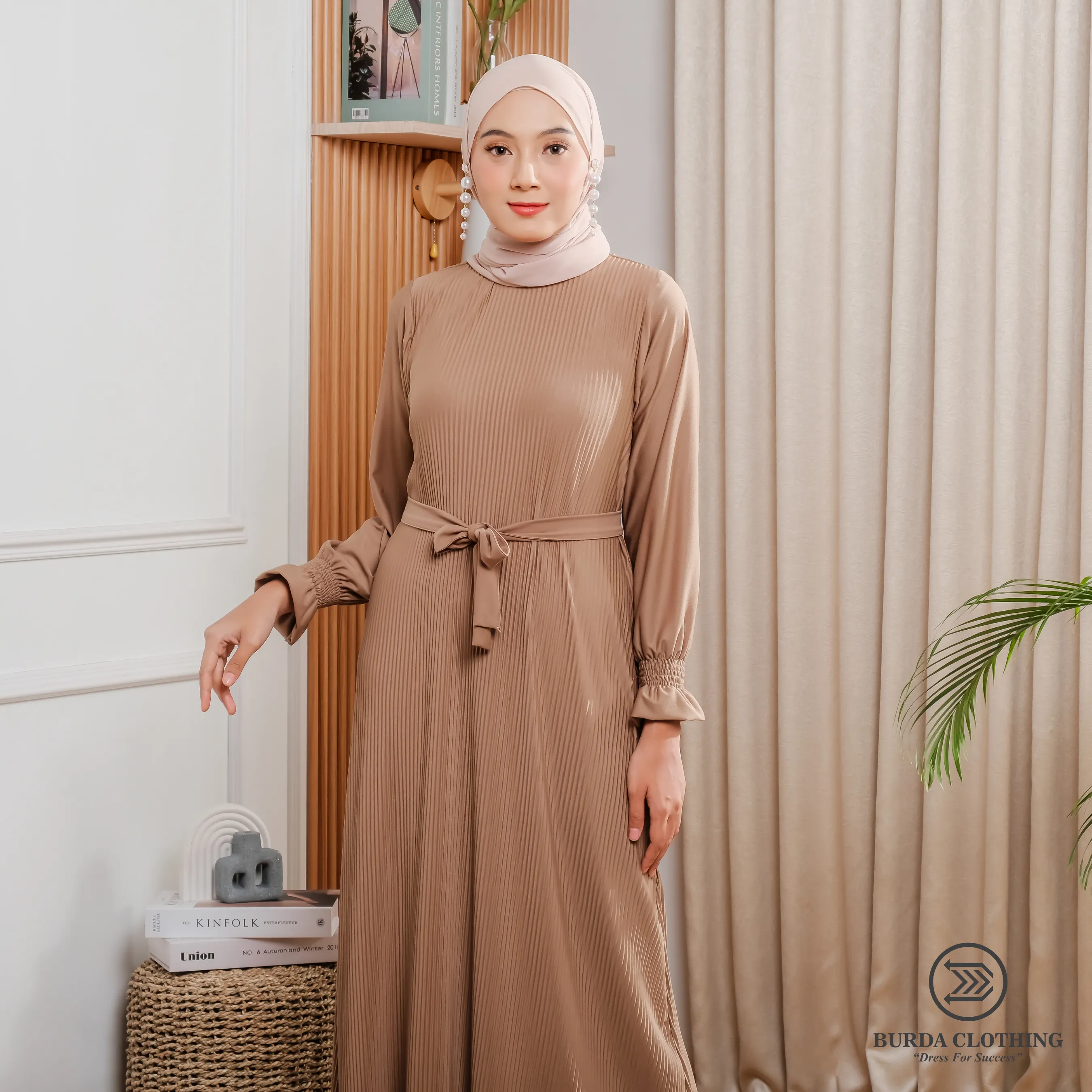 Women's Plain Dress Brown