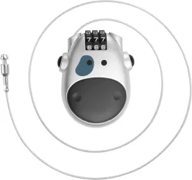 YACSEJAO Retractable 75 CM/2.5 FT Steel Wire Cable Lock, 3 Digit Combination Lock, Silver, Bike, Motorcycle, Luggage, Locker